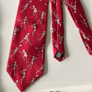 Antatomical Chart Co. Skeletons Plating Sports Tie. Silk. Made in USA